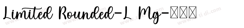 Limited Rounded-L Mg字体转换